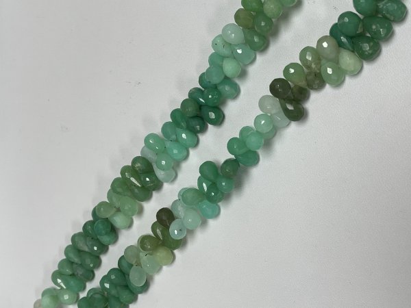 Chrysoprase Drop Faceted