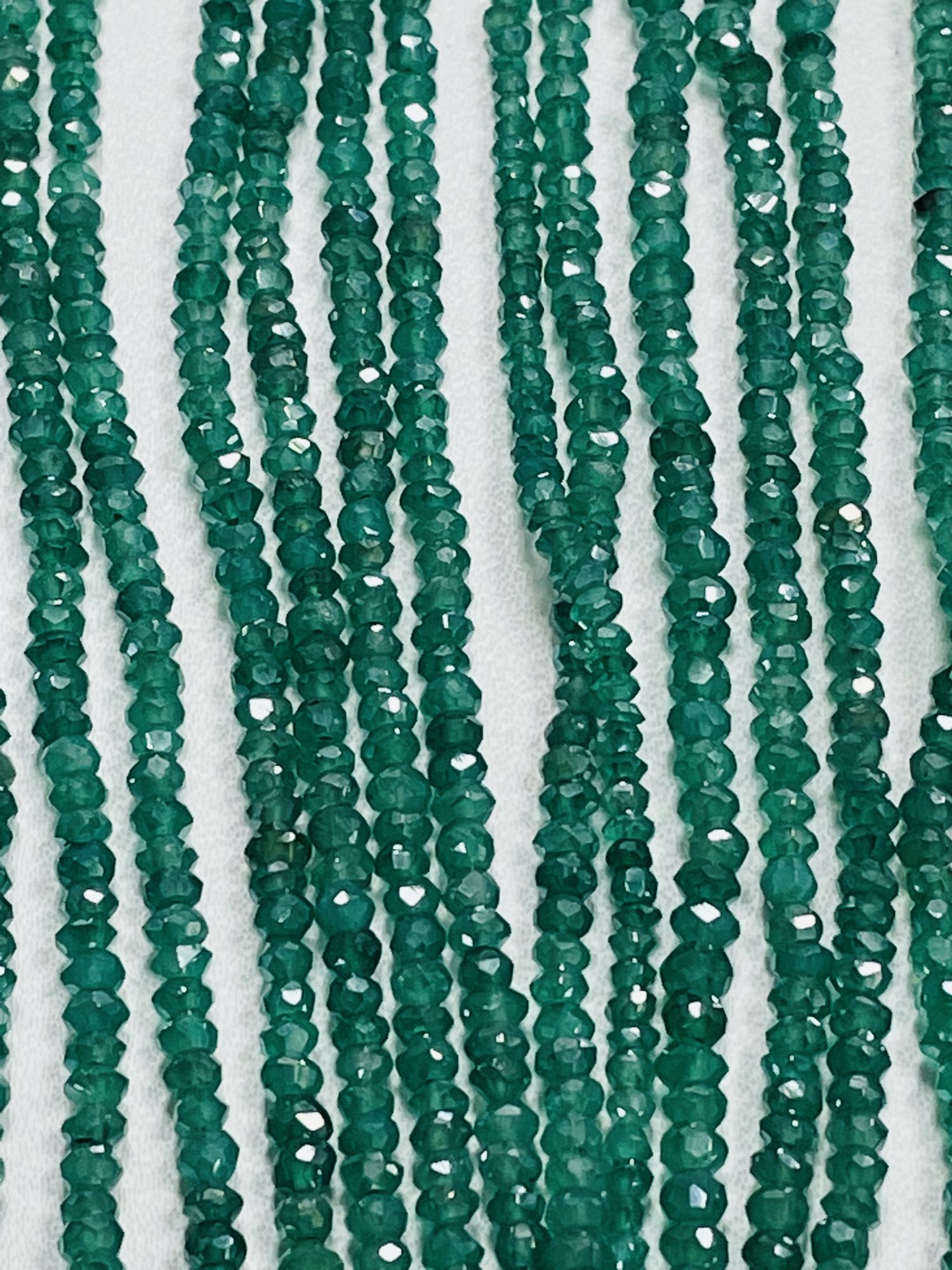 Green Mystic Onyx Rondelle Facted