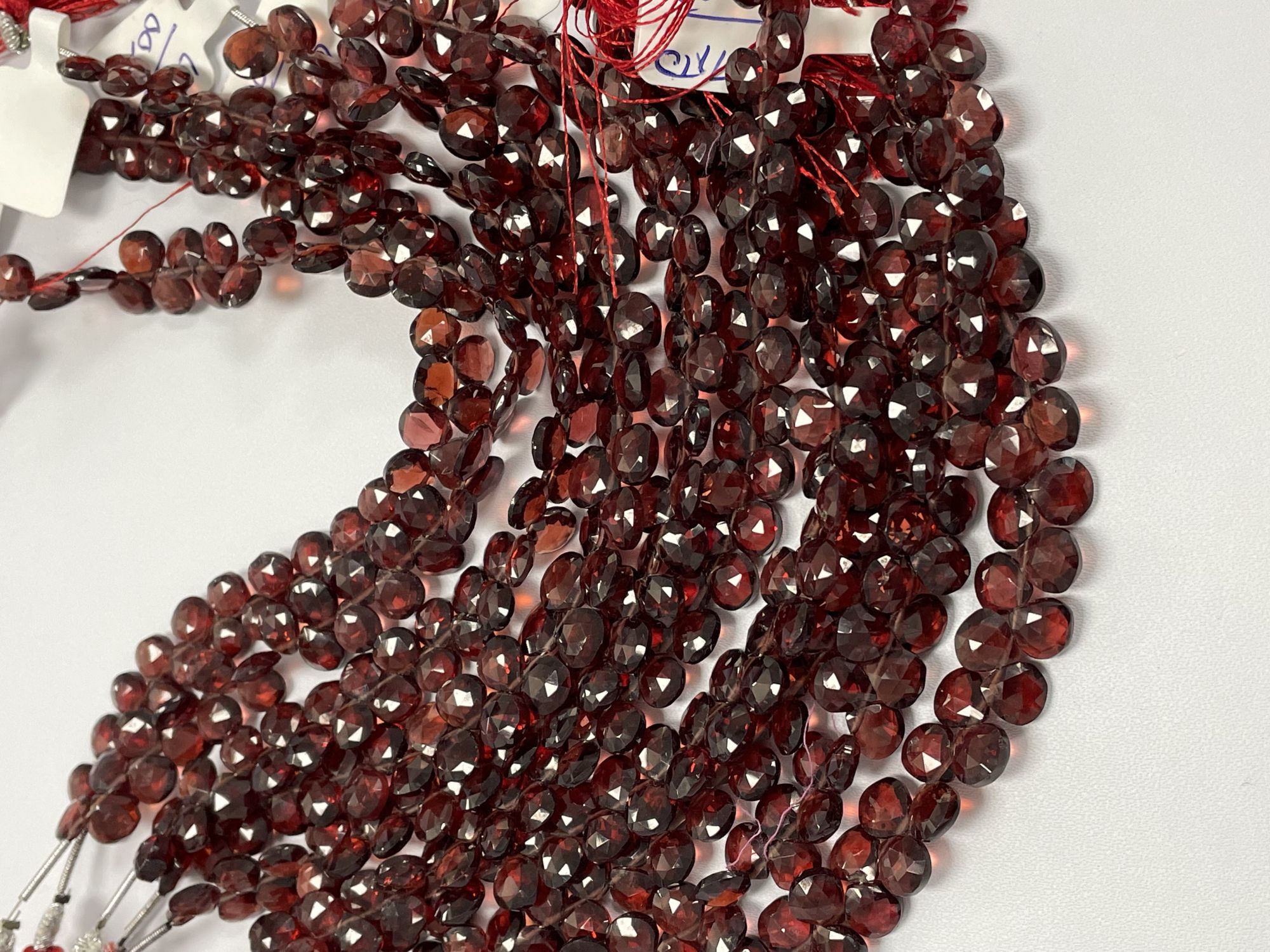 Red Garnet Heart Faceted