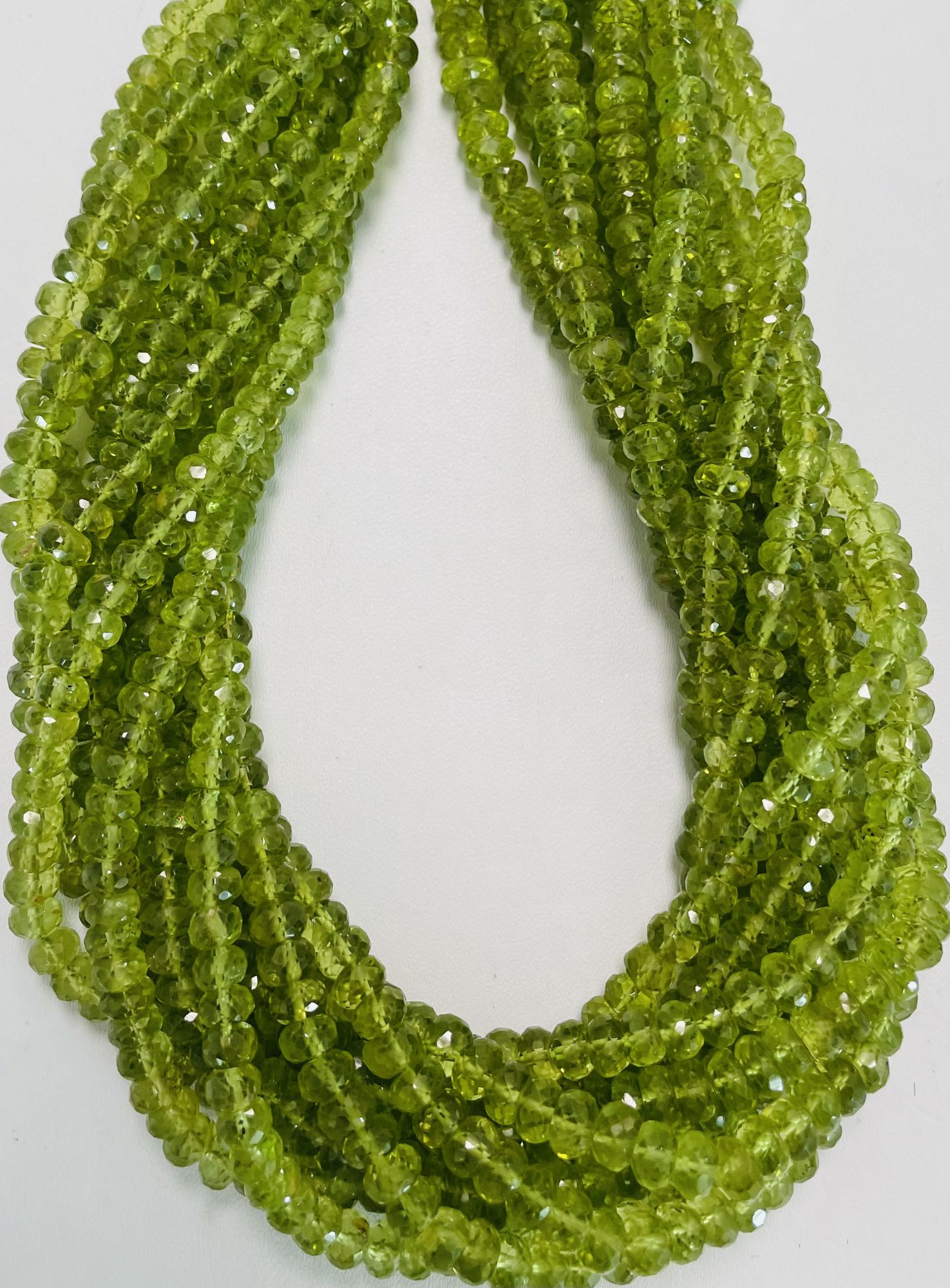 Peridot Rondelle Faceted