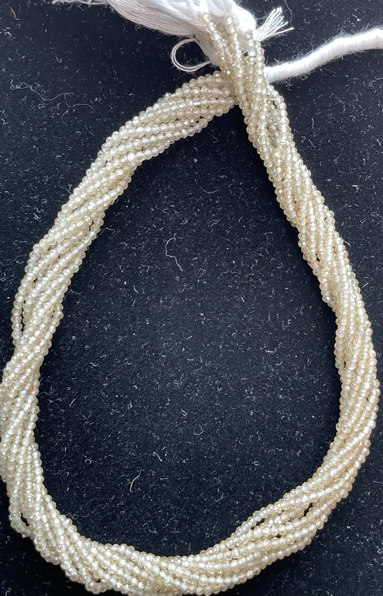 Champagne Zircon Rondelles Faceted