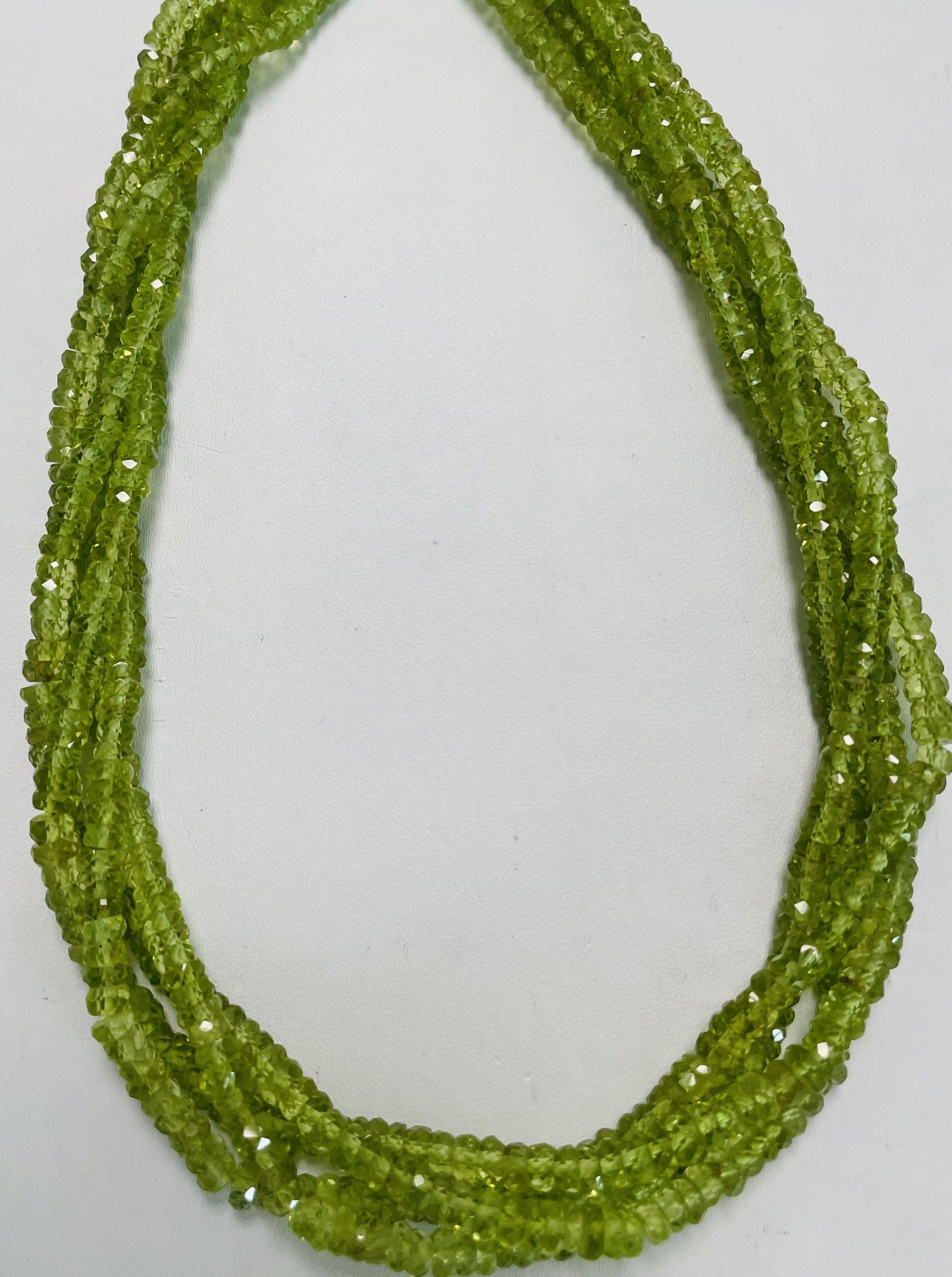 Peridot Rondelle Faceted