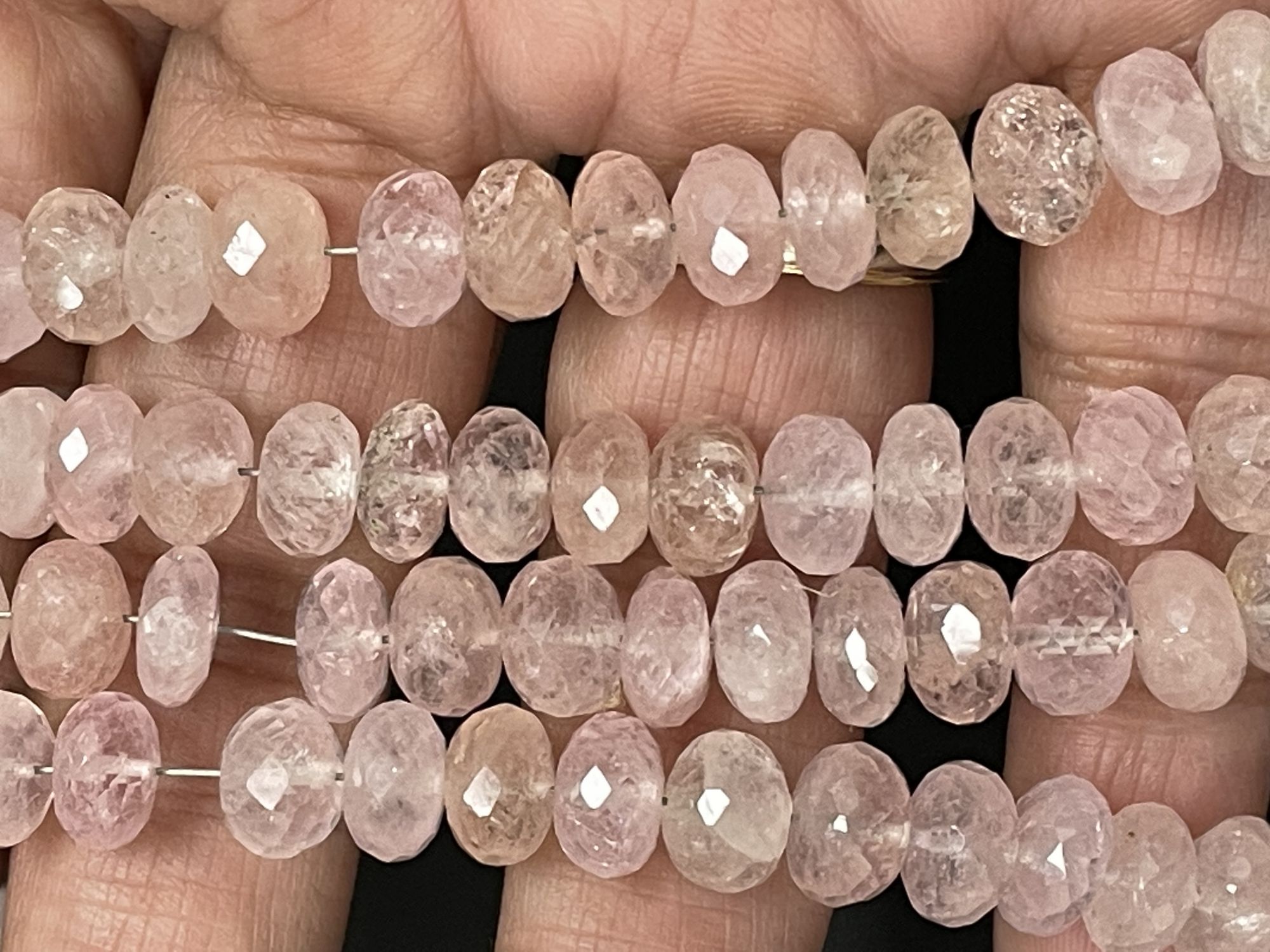 Morganite Rondelle Faceted