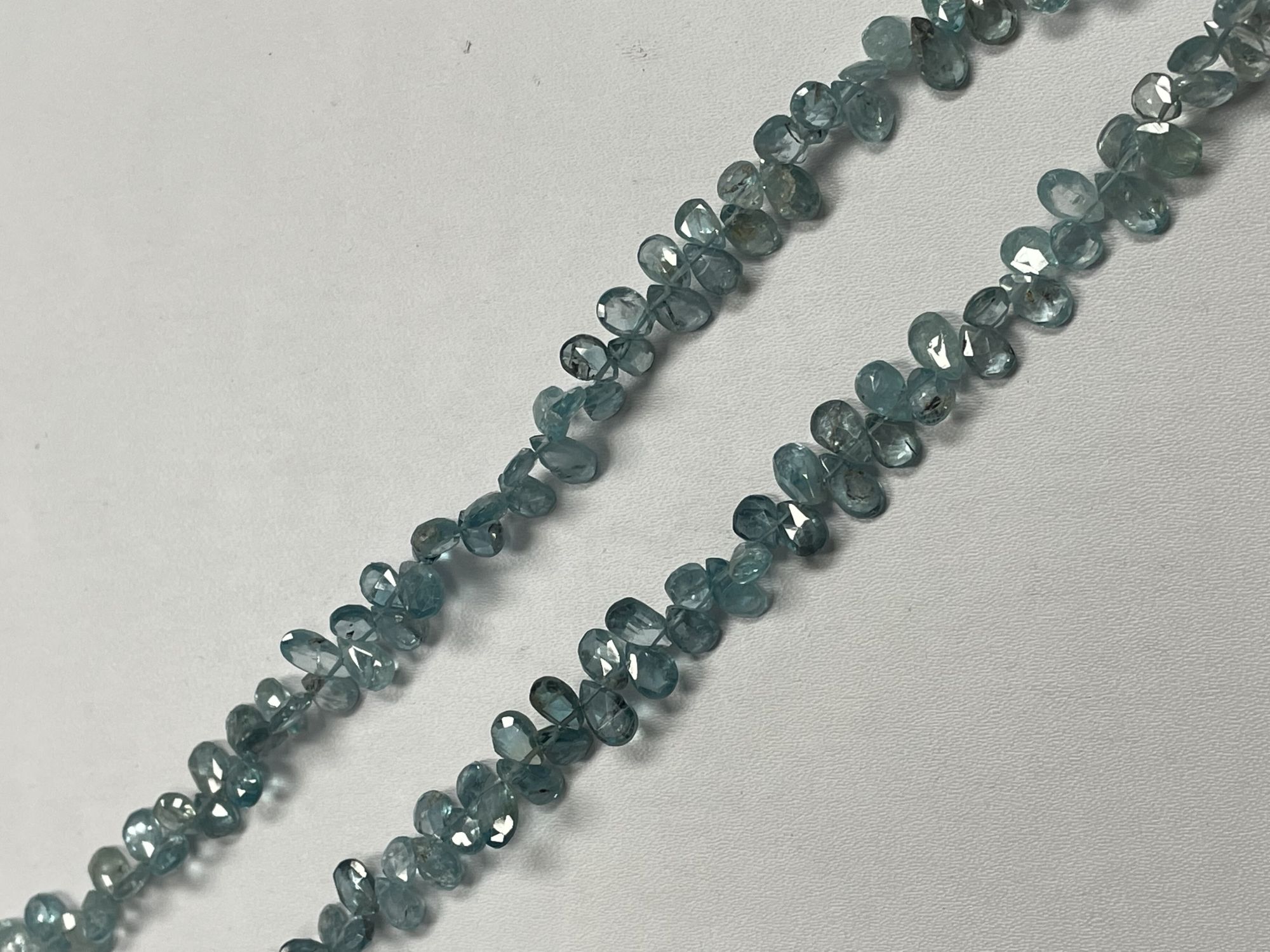 Blue Zircon Pear Faceted
