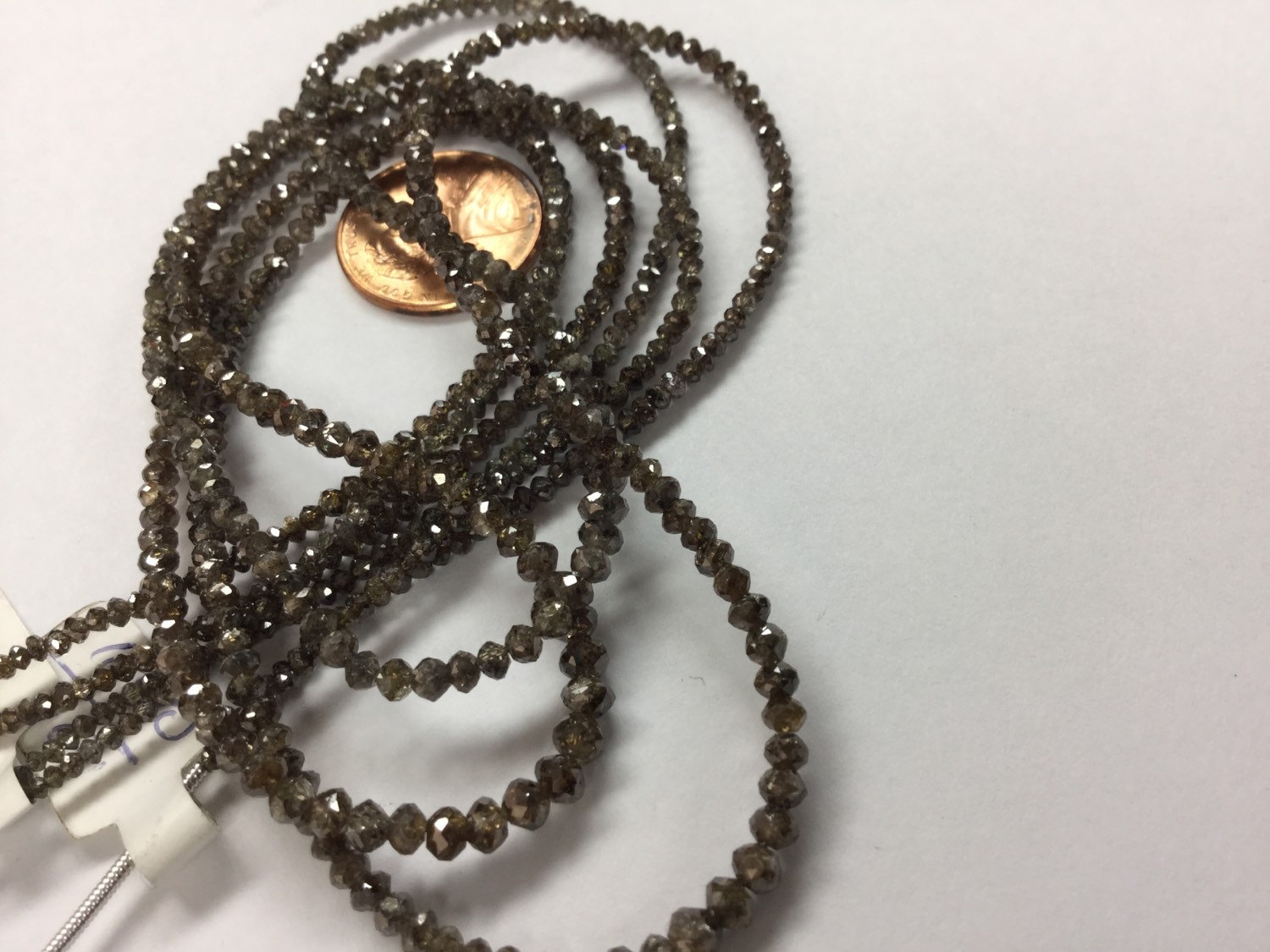 Champagne Diamonds Rondelles Faceted
