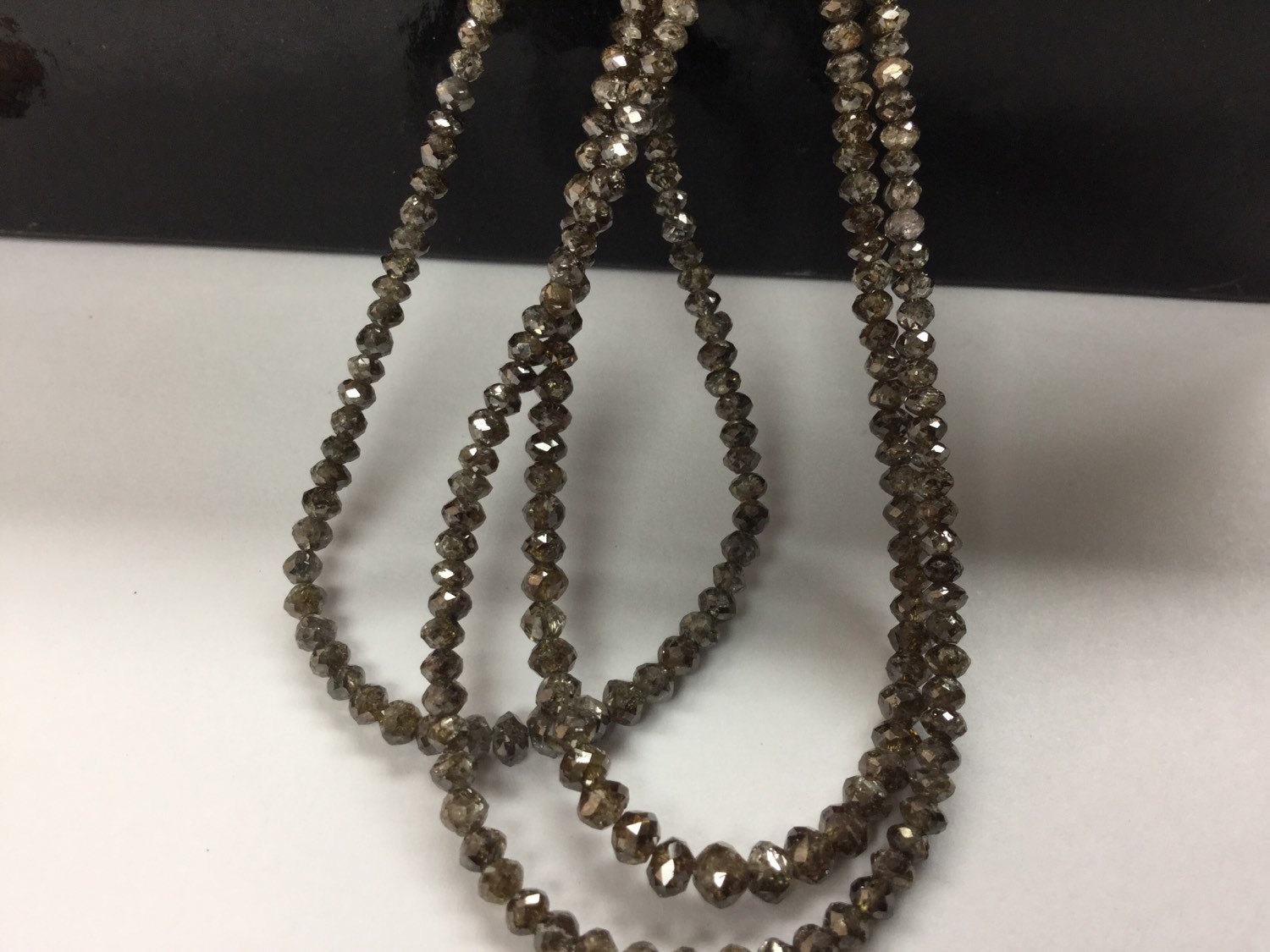 Champagne Diamonds Rondelles Faceted