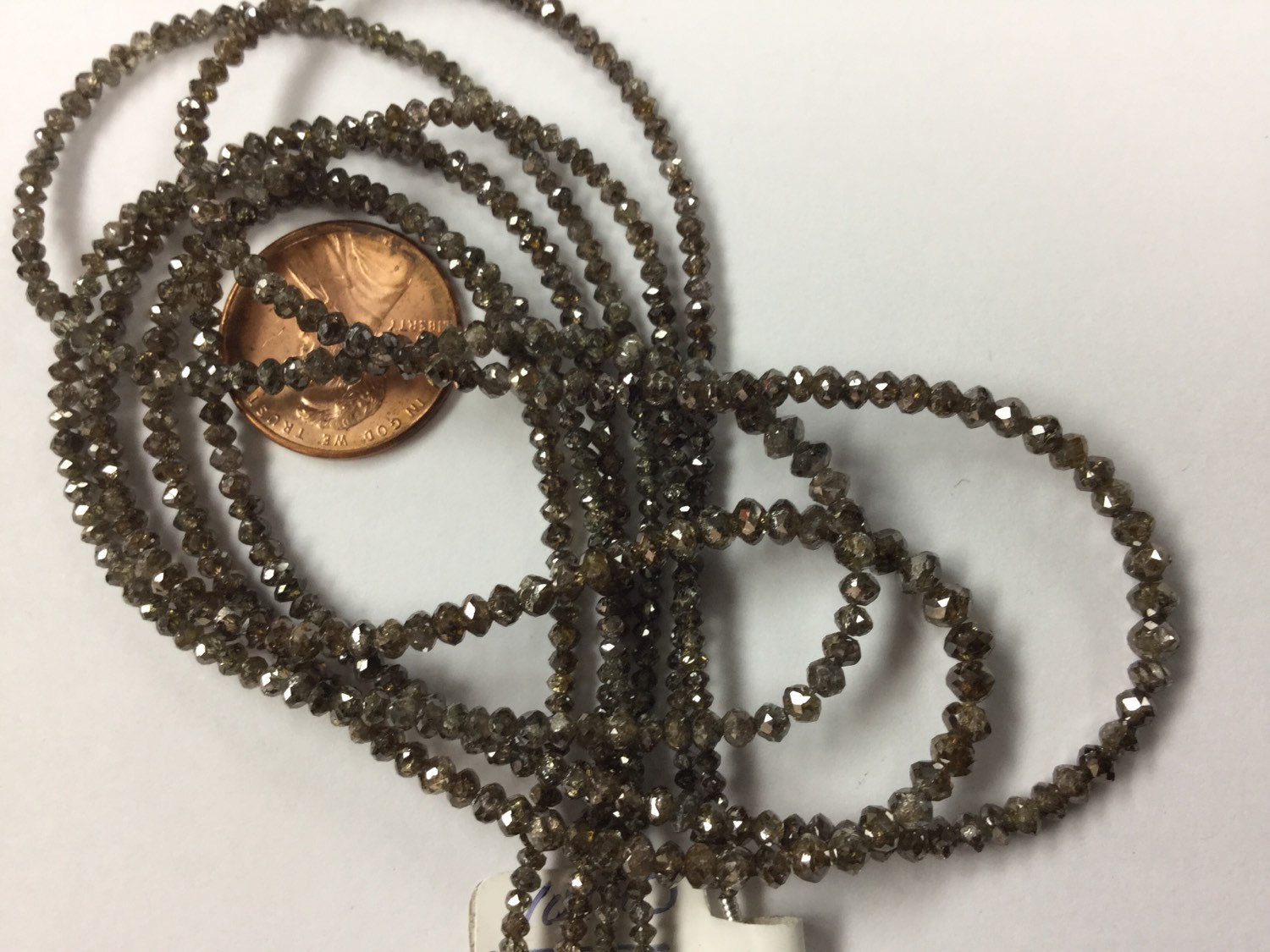 Champagne Diamonds Rondelles Faceted
