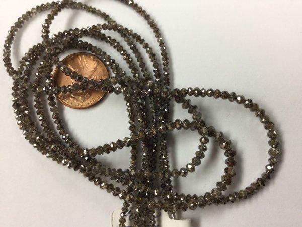 Champagne Diamonds Rondelles Faceted
