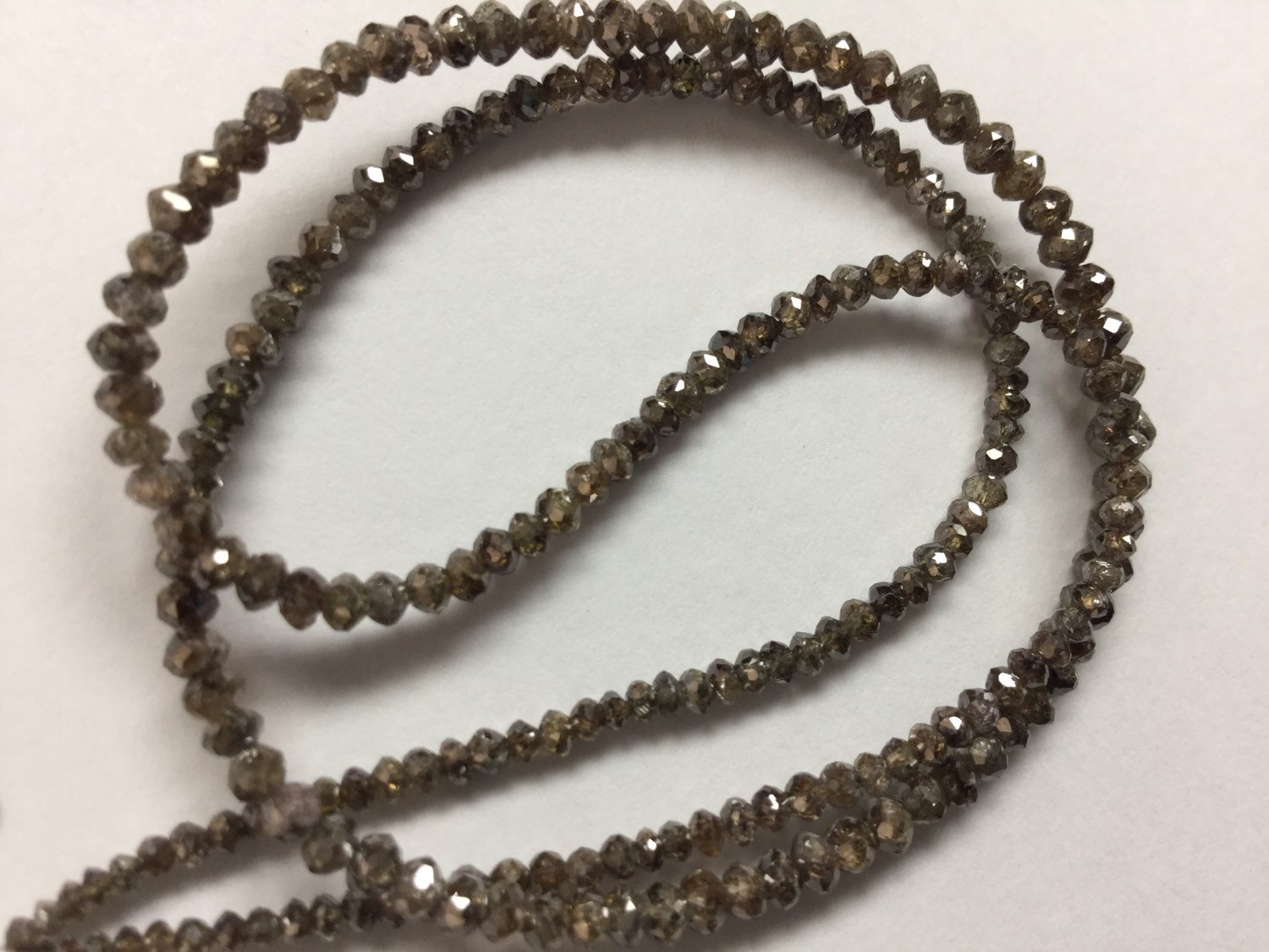 Champagne Diamonds Rondelles Faceted