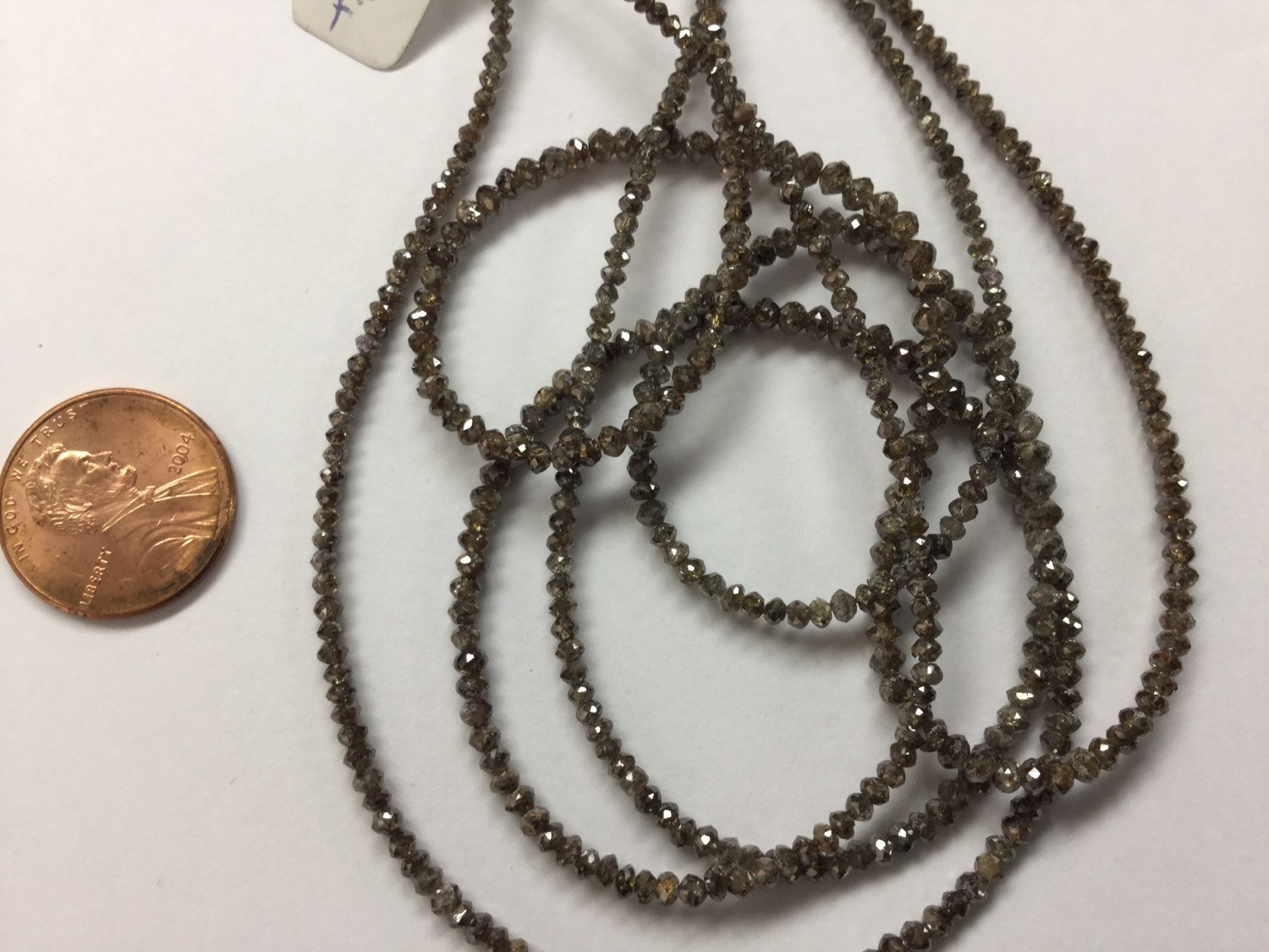 Champagne Diamonds Rondelles Faceted