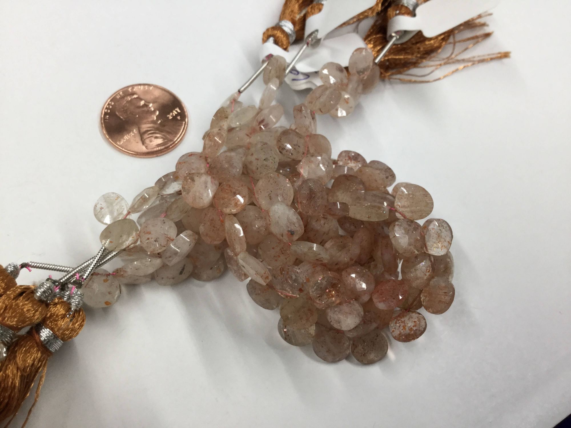 Cherry Quartz Hearts Faceted