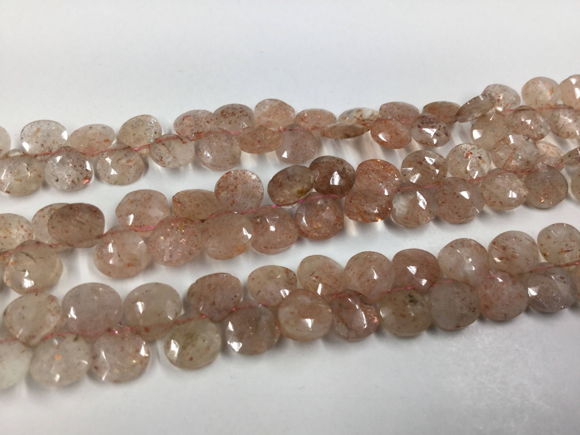 Cherry Quartz Hearts Faceted