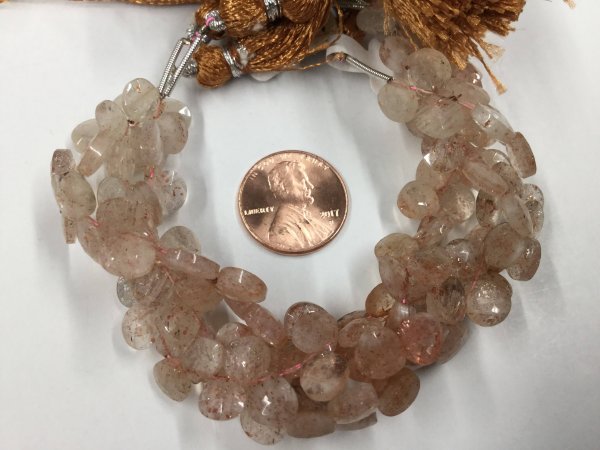 Cherry Quartz Hearts Faceted