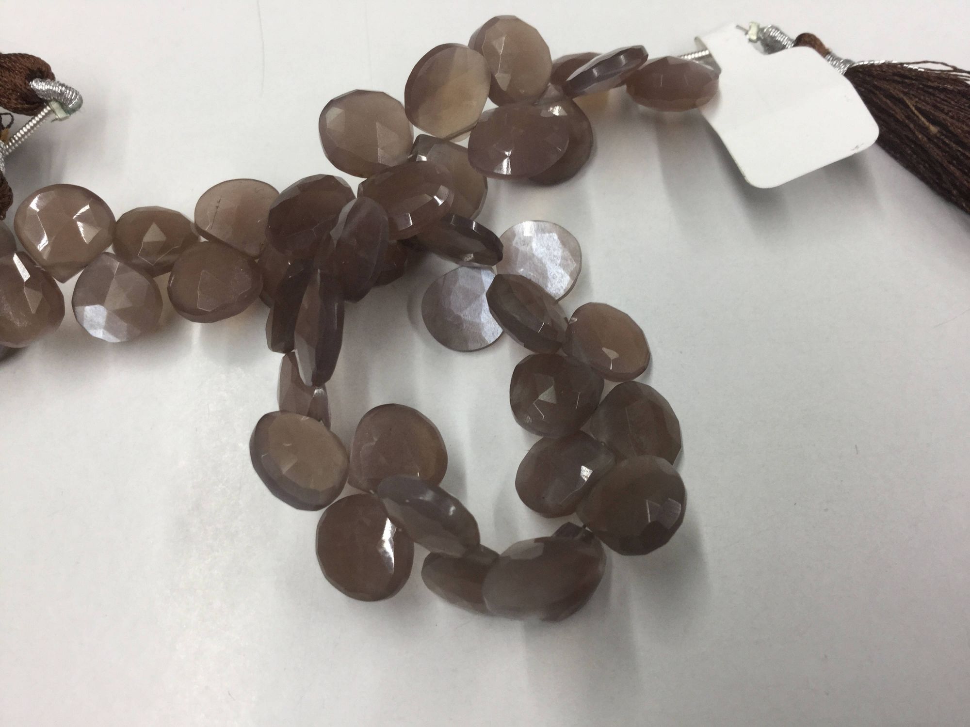Chocolate Moonstone Hearts Faceted