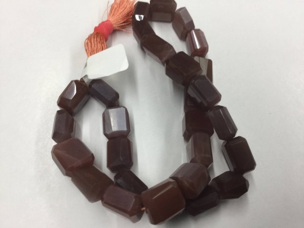 Chocolate Moonstone Nuggets Faceted