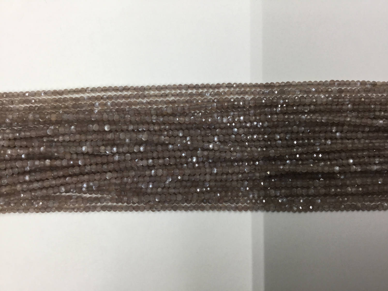Chocolate Moonstone Rondelles Faceted