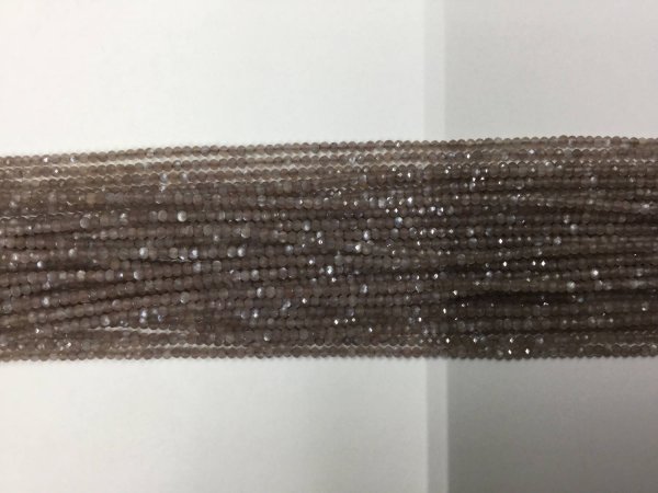 Chocolate Moonstone Rondelles Faceted