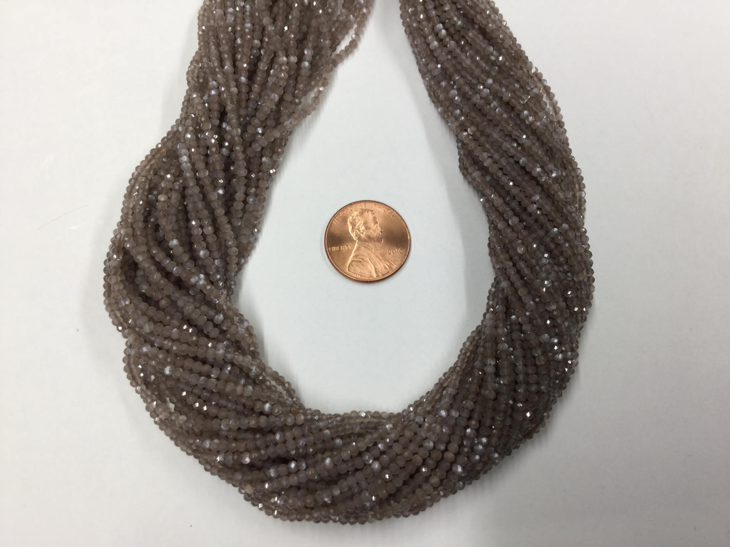 Chocolate Moonstone Rondelles Faceted