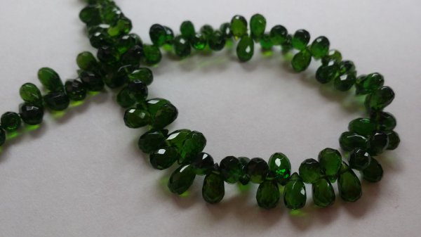 Chrome DiOpside Drops Faceted (Natural)