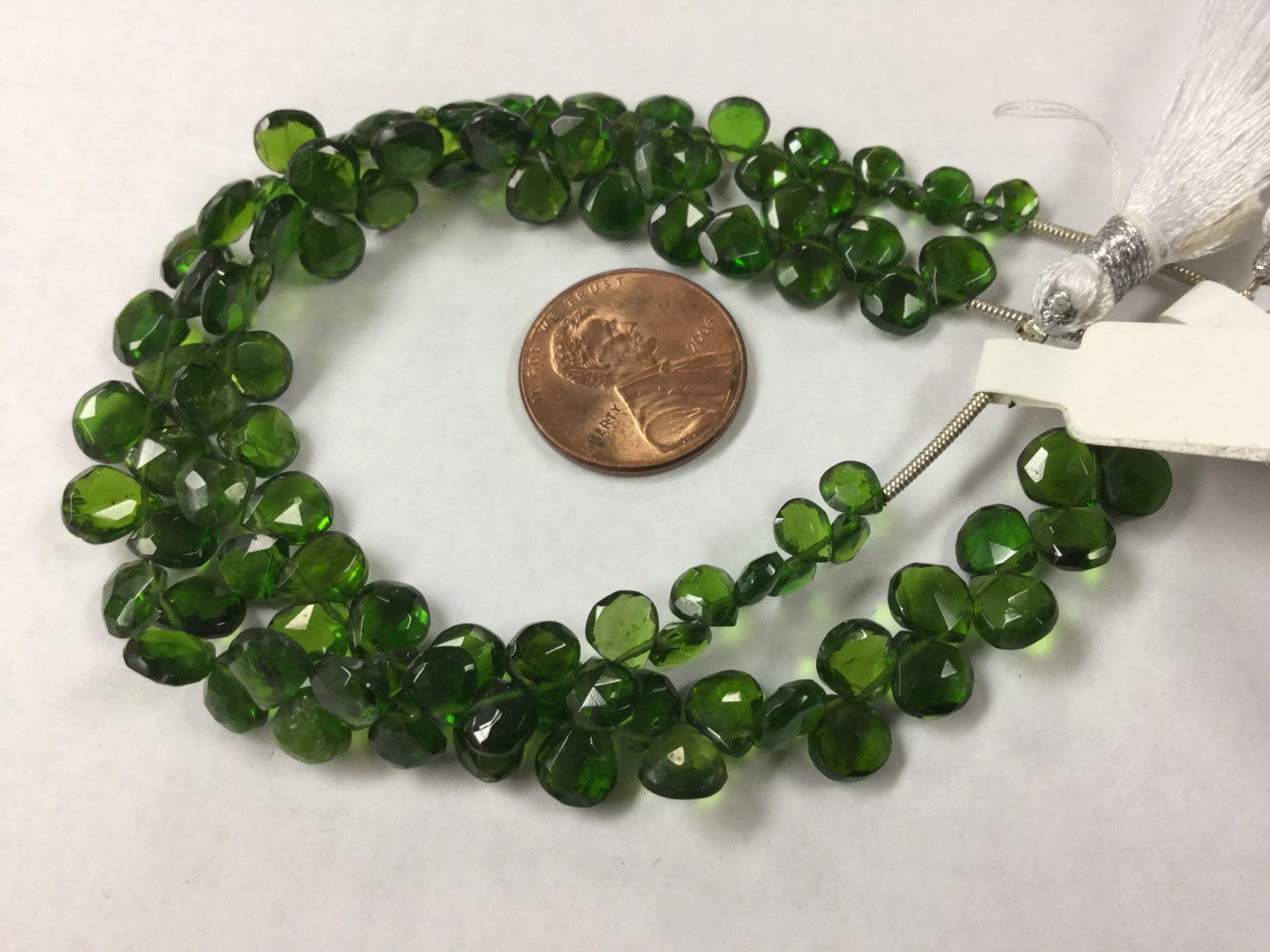Chrome Diopside Hearts Faceted