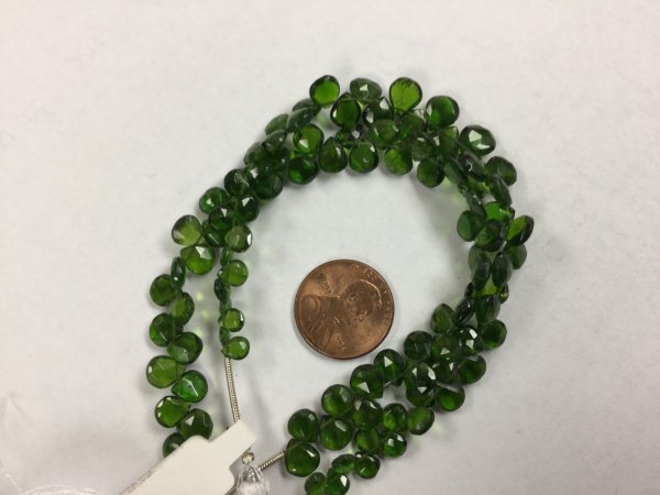 Chrome Diopside Hearts Faceted
