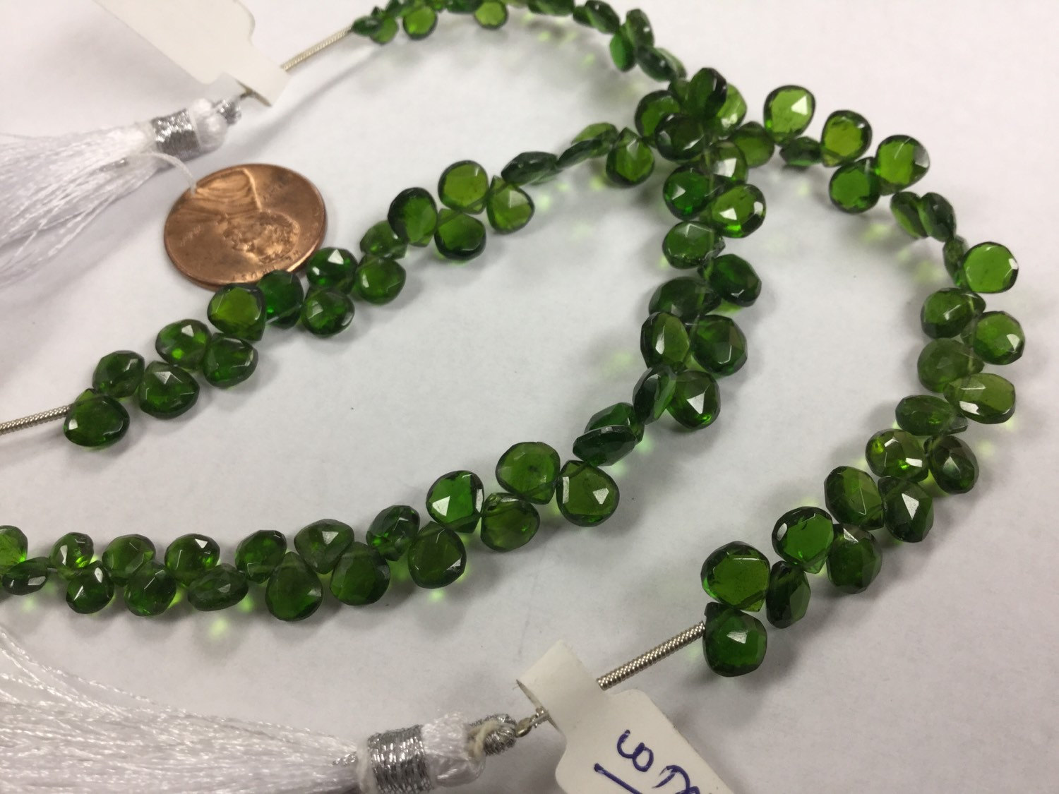 Chrome Diopside Hearts Faceted