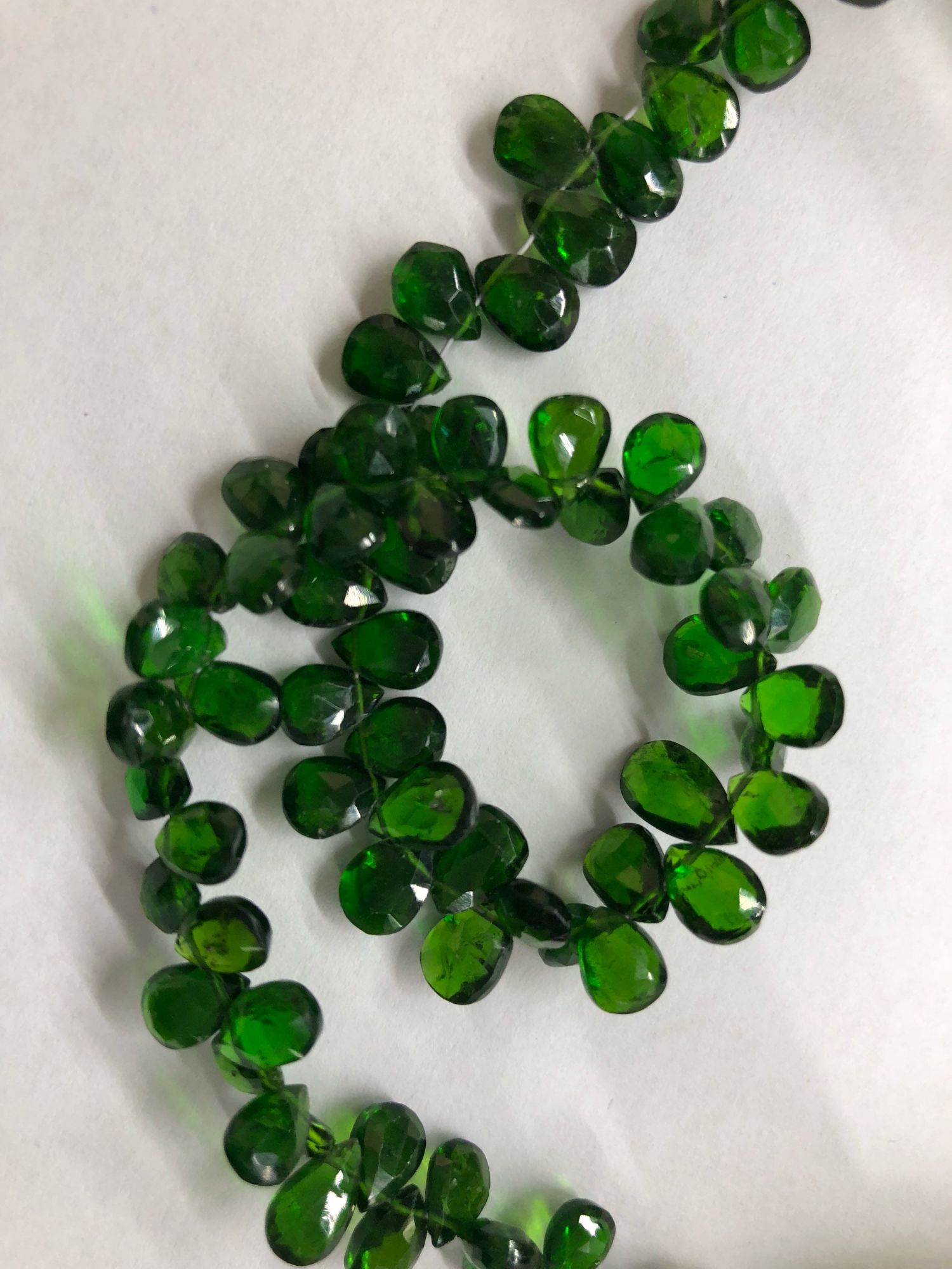 Chrome Diopside Pears Faceted