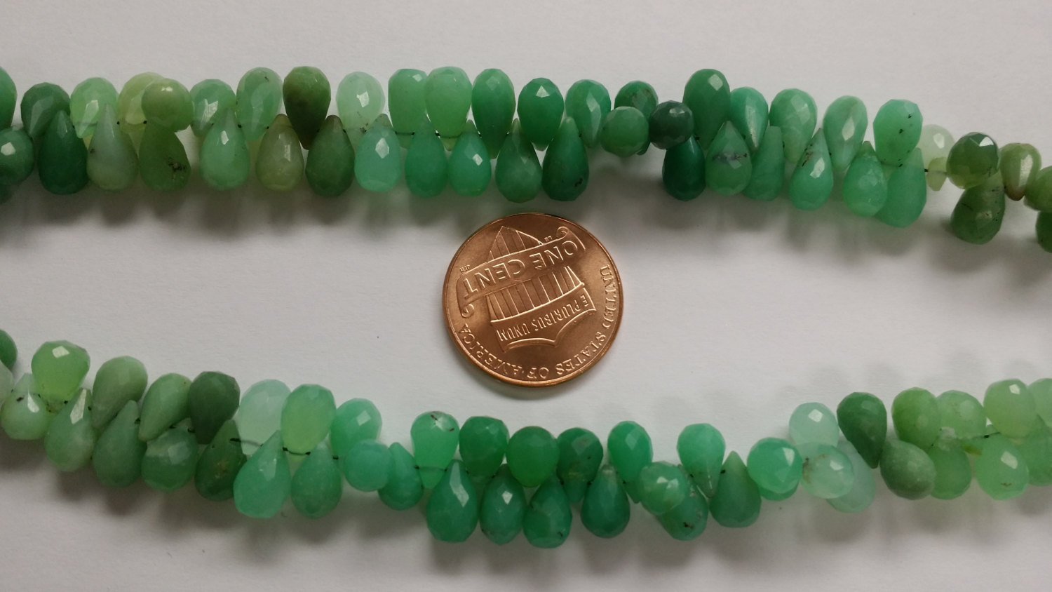 Chrysoprase Drops Faceted