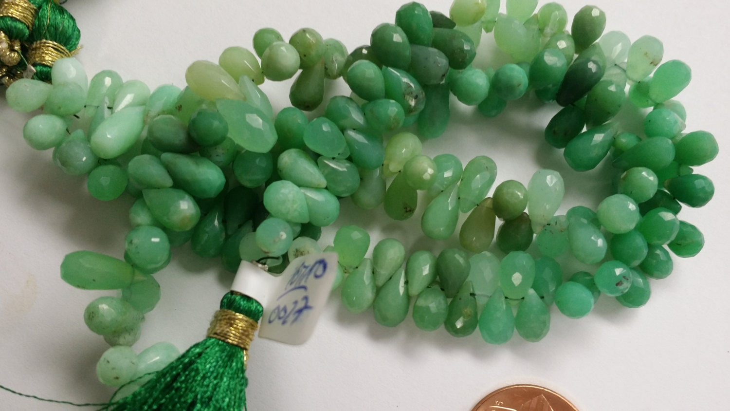 Chrysoprase Drops Faceted