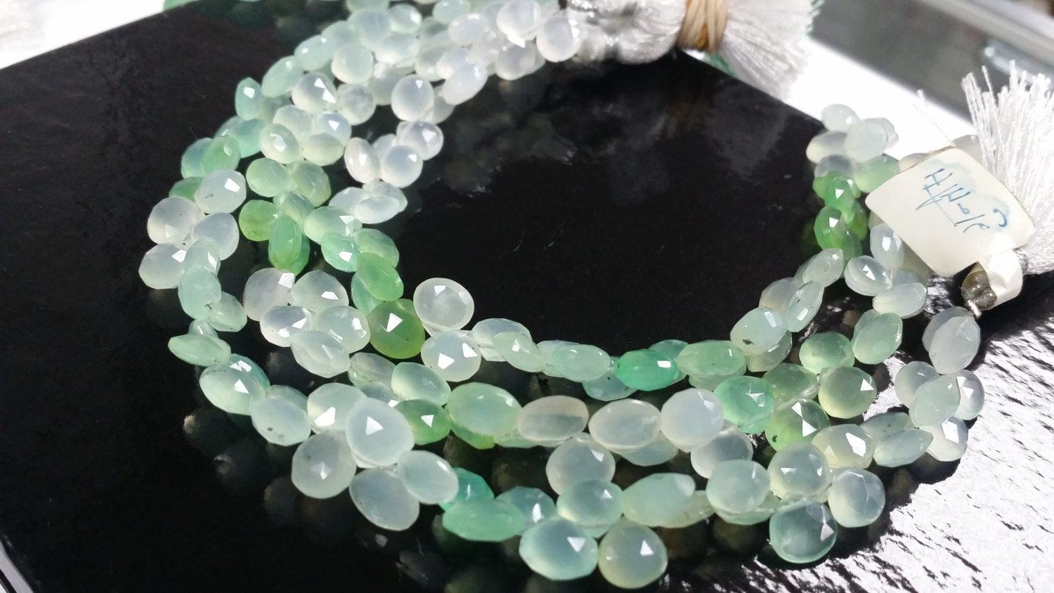 Chrysoprase Hearts Faceted