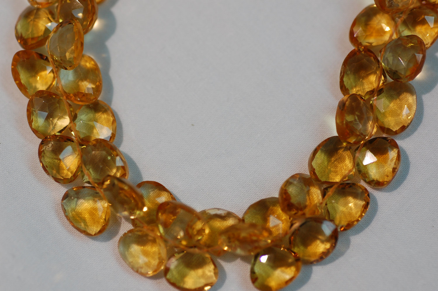 Citrine Hearts Faceted