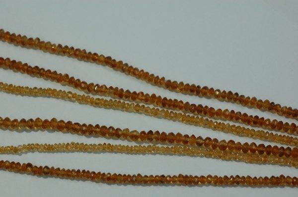 Citrine Rondelle Faceted