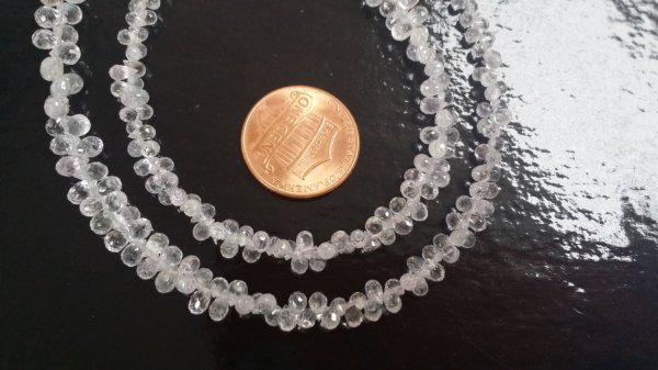 Clear White Madagascar Sapphire Drops