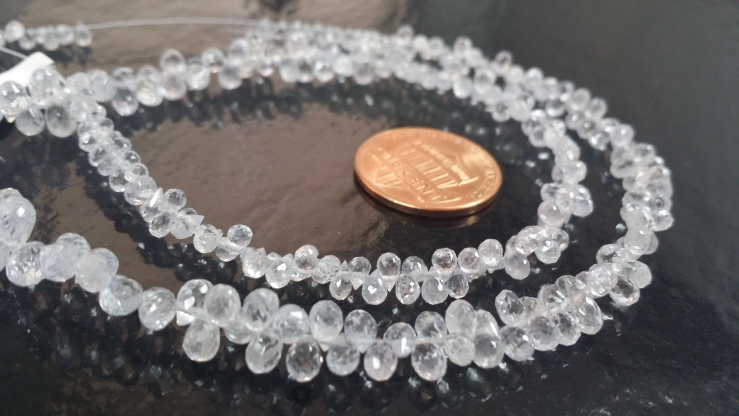 Clear White Madagascar Sapphire Drops