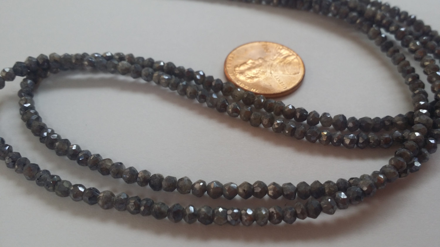 Coated Silverite Rondelles