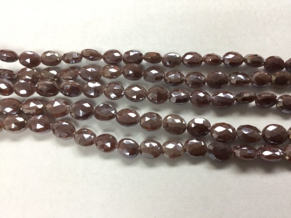 Coated Brown Moonstone Ovals Faceted