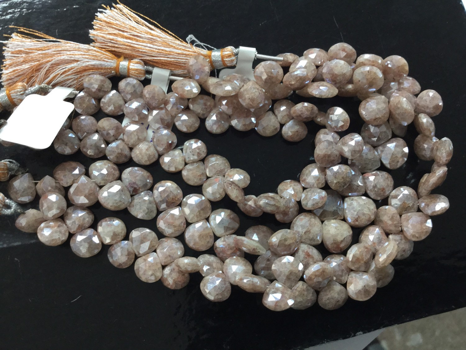 Coated Corundum Hearts Faceted