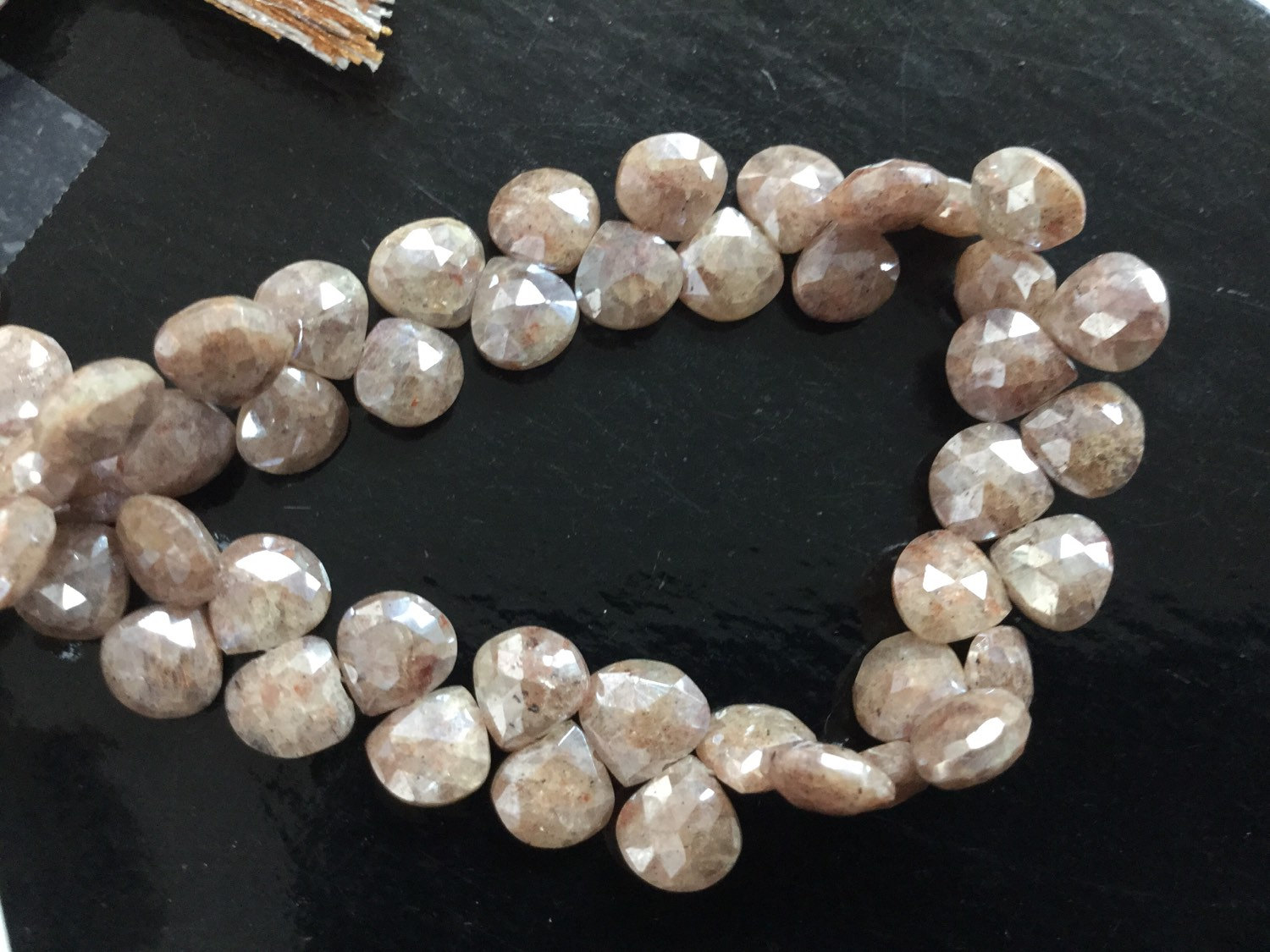 Coated Corundum Hearts Faceted