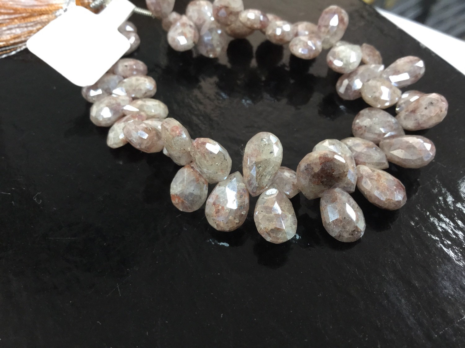 Coated Corundum Pears Faceted
