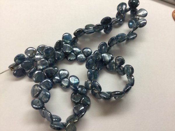 Coated Kyanite Hearts Smooth