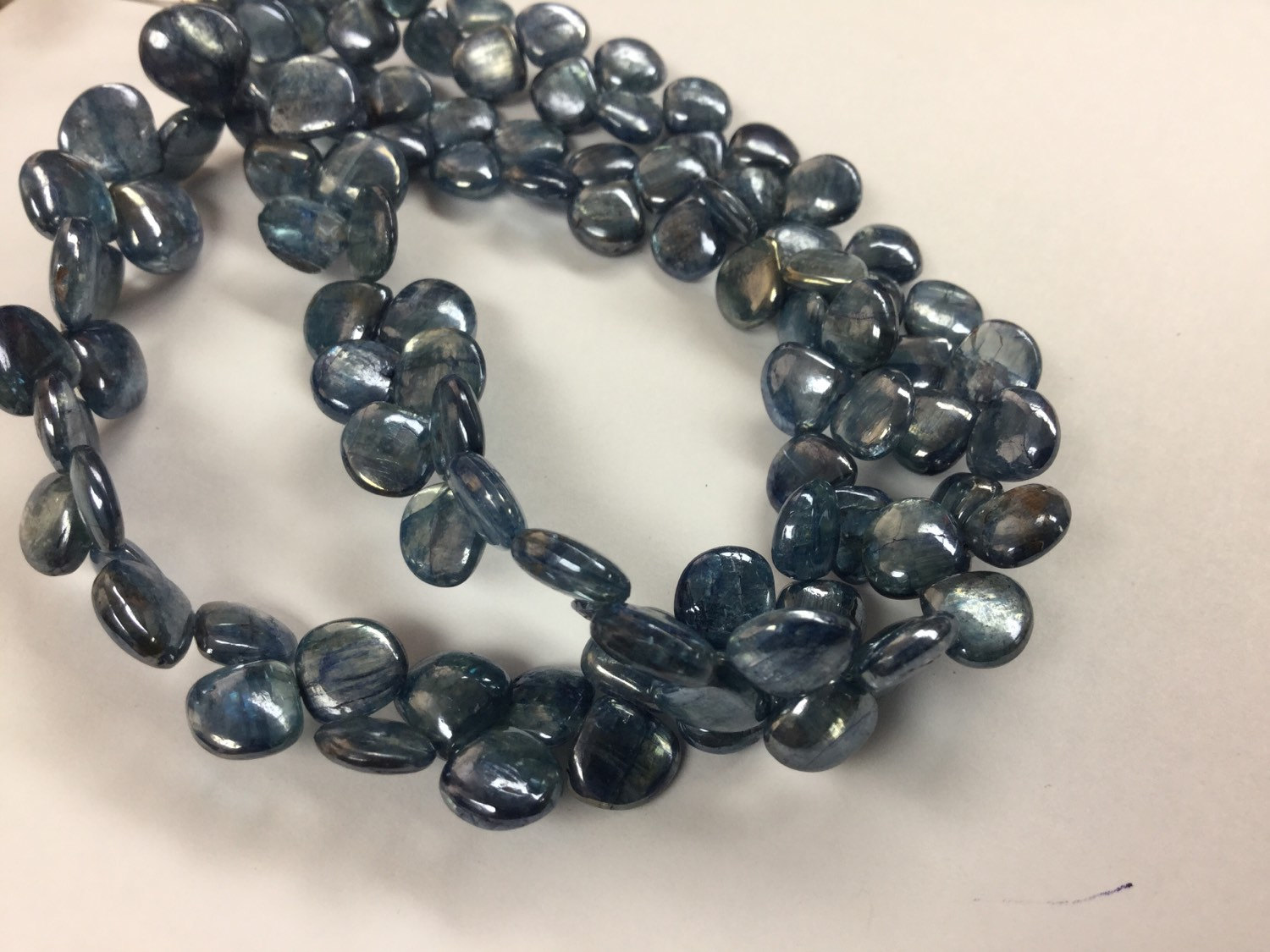 Coated Kyanite Hearts Smooth