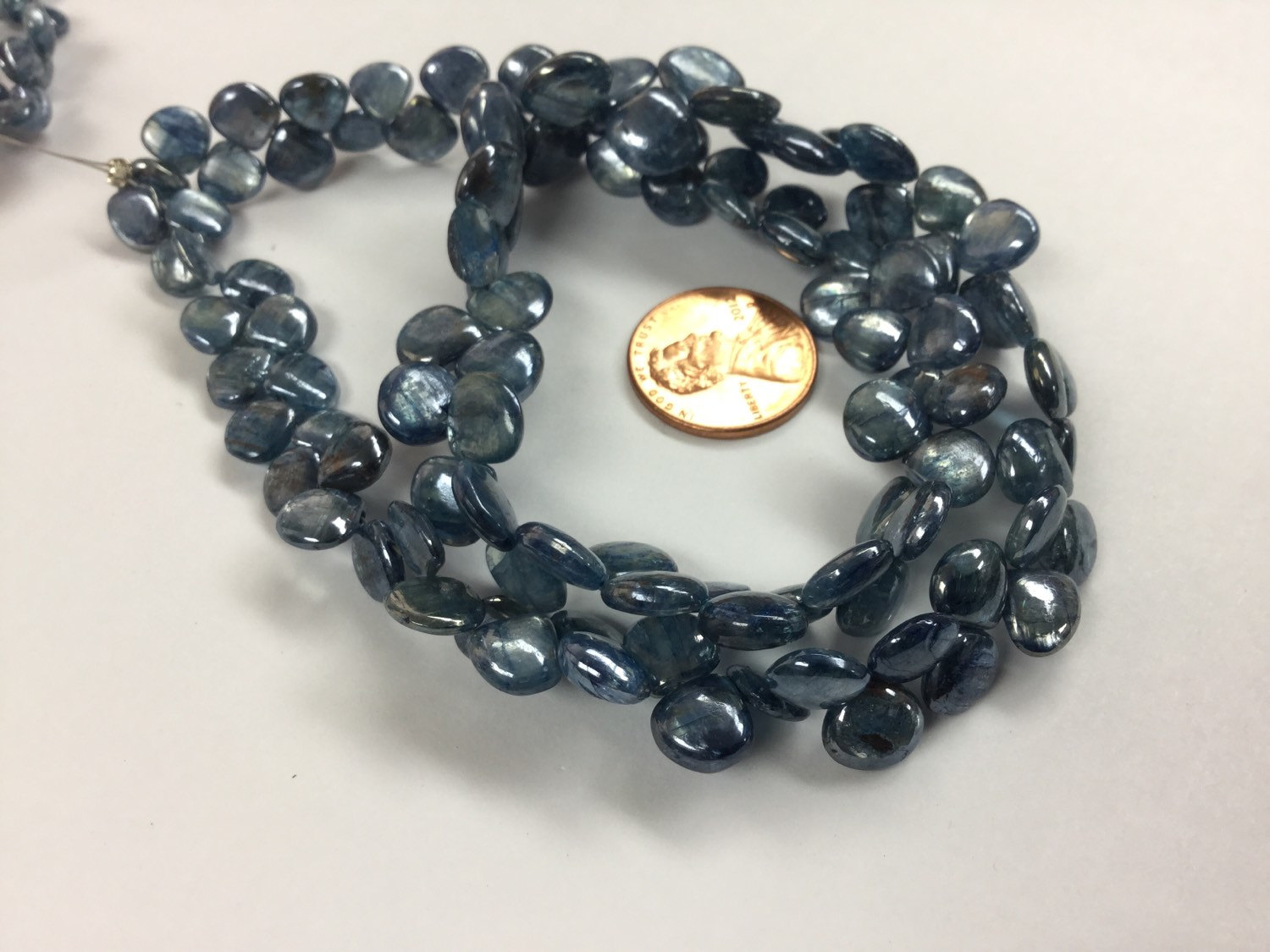 Coated Kyanite Hearts Smooth