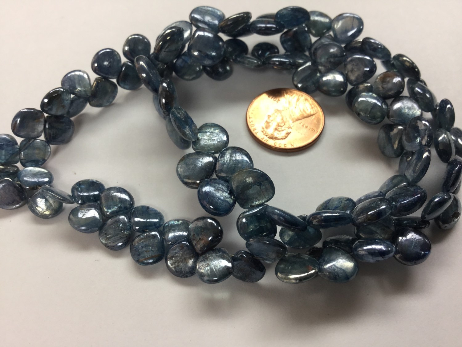 Coated Kyanite Hearts Smooth