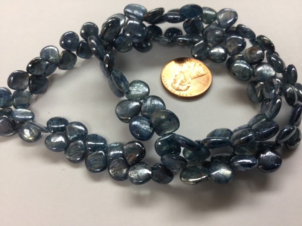 Coated Kyanite Hearts Smooth