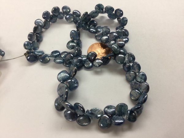 Coated Kyanite Hearts Smooth