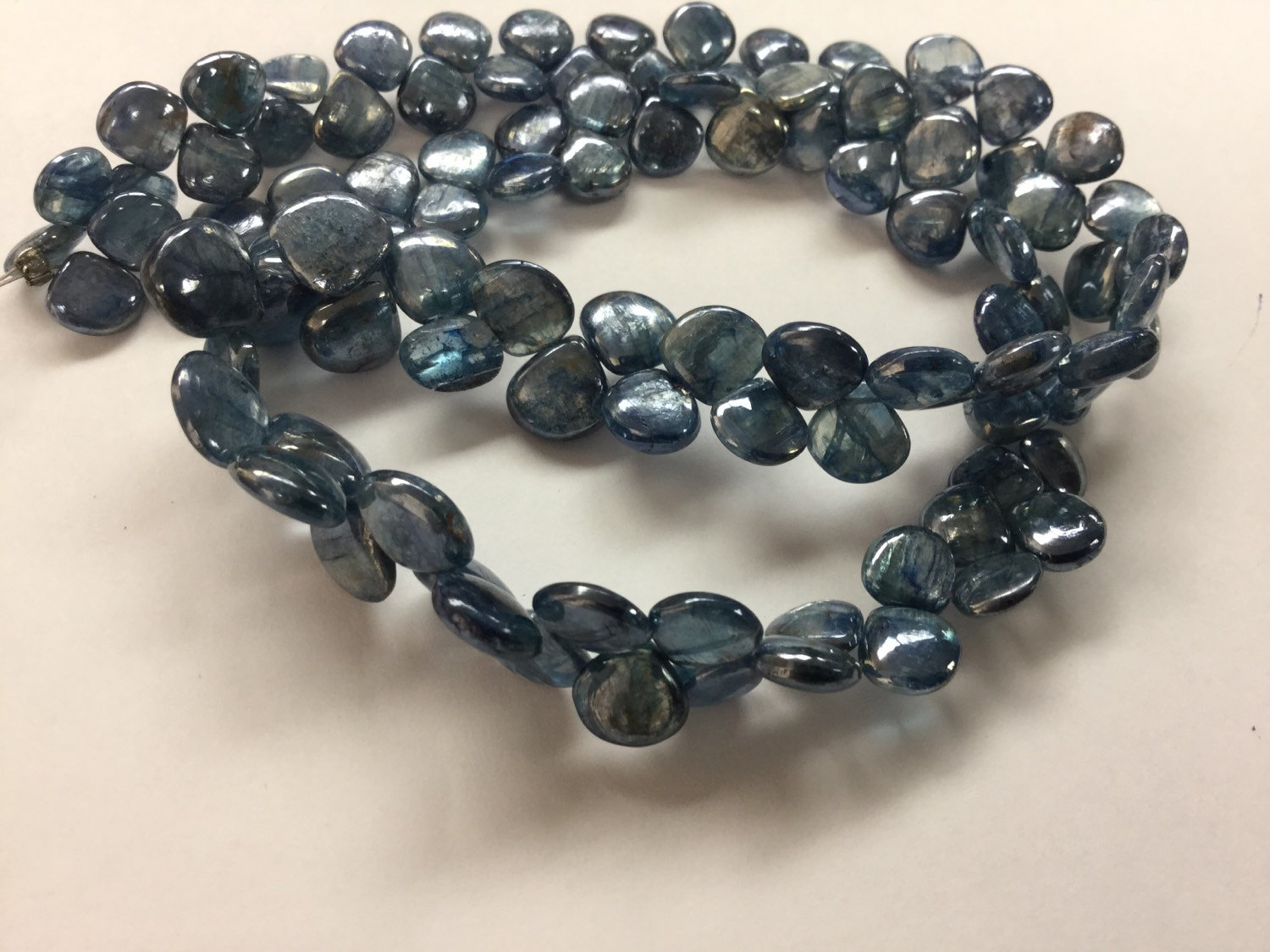 Coated Kyanite Hearts Smooth