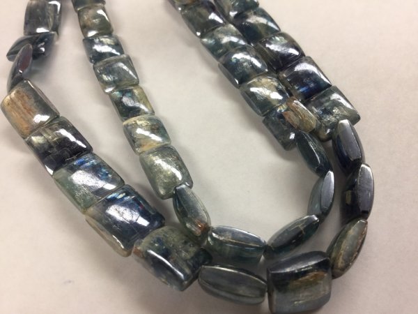 Coated Kyanite Squares Faceted