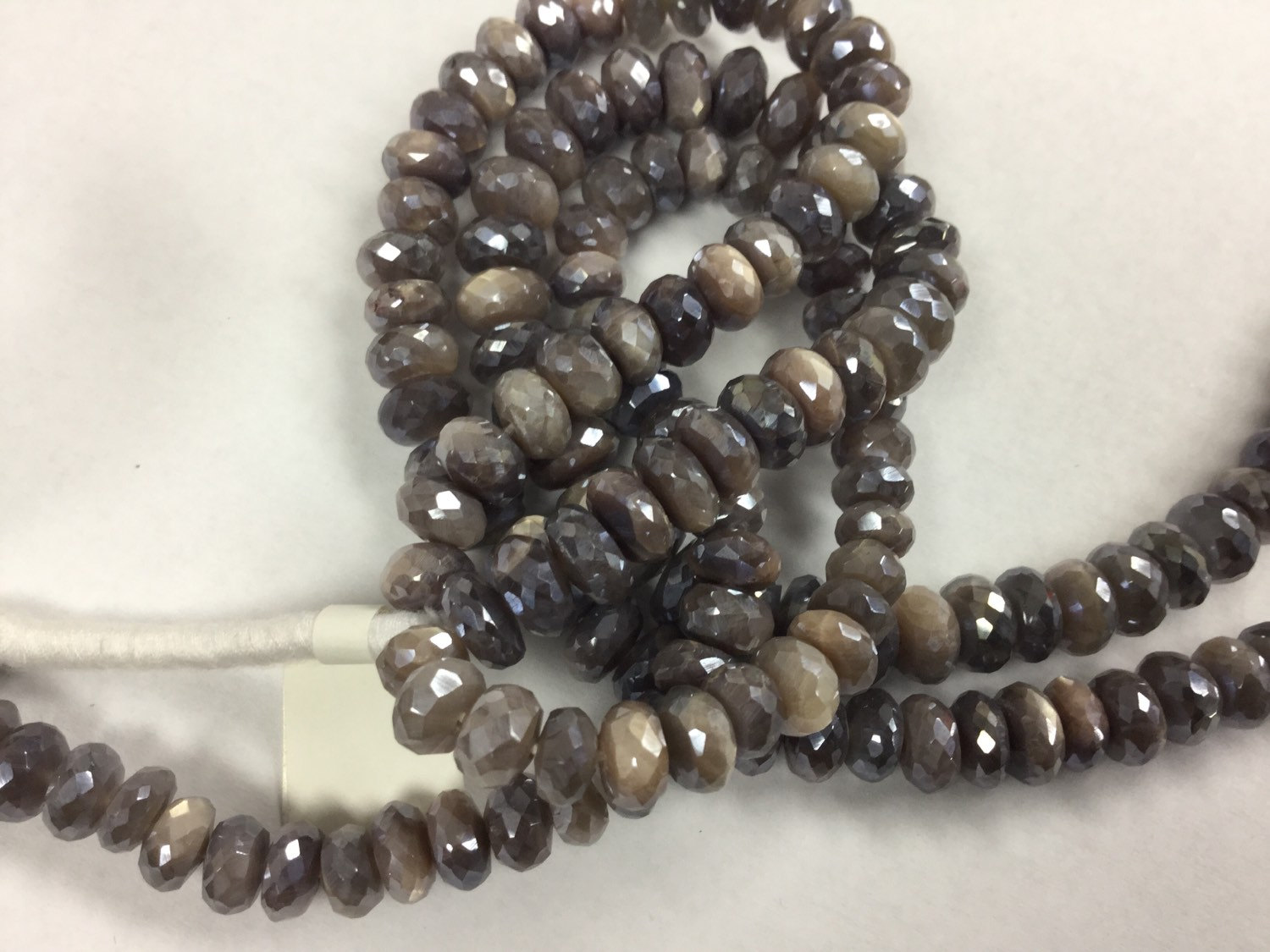 Coated Moonstone Rondelles Faceted
