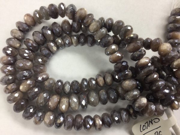 Coated Moonstone Rondelles Faceted
