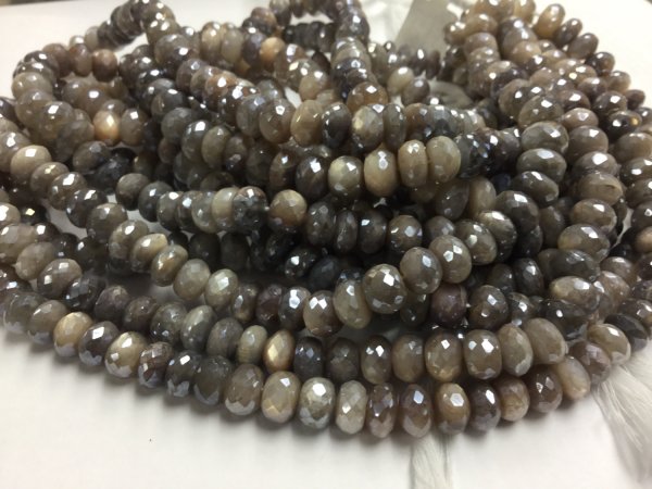 Coated Multi Moonstone Rondelles Faceted